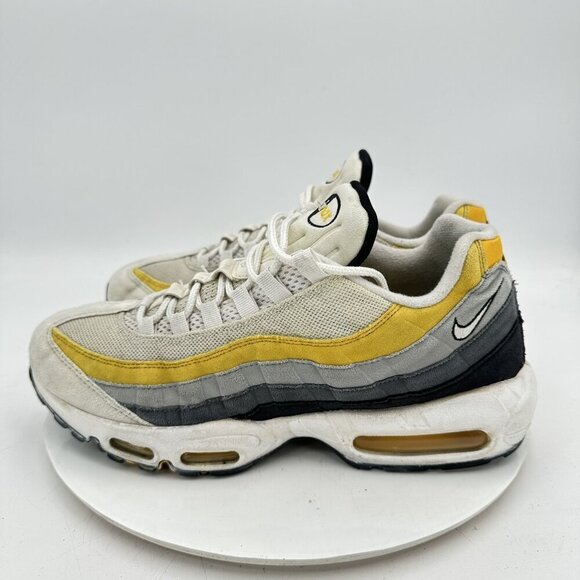 Nike Air Max 95 Men Size 11.5 CD7495-100 Grey Amarillo Yellow Training Shoes - Picture 1 of 11